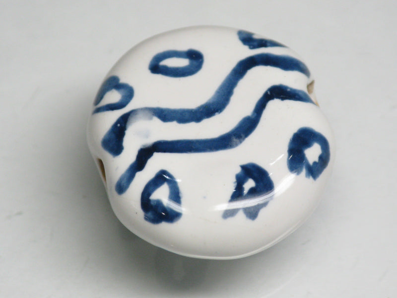 TOKO-BEADS KZ031-03 Kenyan ceramic bead 22mm KZ031-03 ケニアセラミックビーズ 22mmKazuri カズリビーズ Asian bead & African bead  Handmade,Lampeork,bead,asia,india,ethnic,parts,accessory,beads とんぼ玉,ビーズ,トンボ玉,アジア,インド,エスニック,手作り,パーツ,アクセサリー