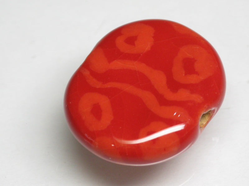 TOKO-BEADS KZ031-06 Kenyan ceramic bead 21mm KZ031-06 ケニアセラミックビーズ 21mmKazuri カズリビーズ Asian bead & African bead  Handmade,Lampeork,bead,asia,india,ethnic,parts,accessory,beads とんぼ玉,ビーズ,トンボ玉,アジア,インド,エスニック,手作り,パーツ,アクセサリー