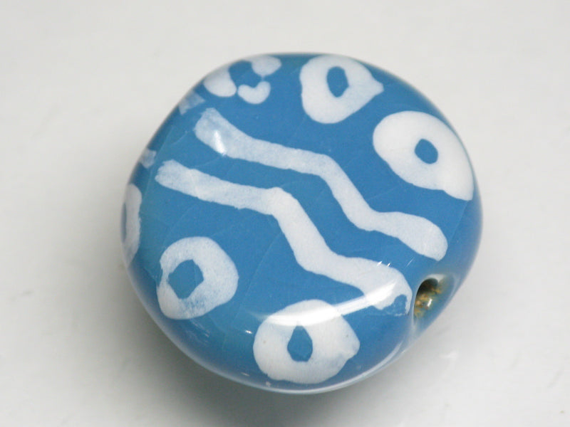 TOKO-BEADS KZ031-09 Kenyan ceramic bead 21mm KZ031-09 ケニアセラミックビーズ 21mmKazuri カズリビーズ Asian bead & African bead  Handmade,Lampeork,bead,asia,india,ethnic,parts,accessory,beads とんぼ玉,ビーズ,トンボ玉,アジア,インド,エスニック,手作り,パーツ,アクセサリー