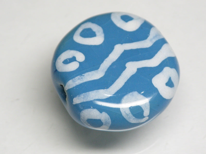 TOKO-BEADS KZ031-09 Kenyan ceramic bead 21mm KZ031-09 ケニアセラミックビーズ 21mmKazuri カズリビーズ Asian bead & African bead  Handmade,Lampeork,bead,asia,india,ethnic,parts,accessory,beads とんぼ玉,ビーズ,トンボ玉,アジア,インド,エスニック,手作り,パーツ,アクセサリー