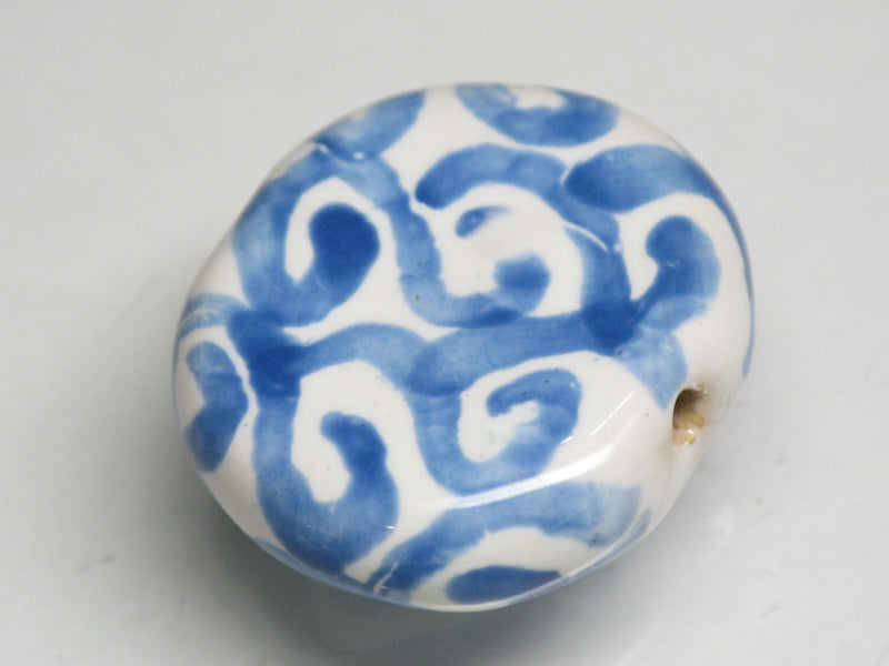 TOKO-BEADS KZ032-03 Kenyan ceramic bead 22mm KZ032-03 ケニアセラミックビーズ 22mmKazuri カズリビーズ Asian bead & African bead  Handmade,Lampeork,bead,asia,india,ethnic,parts,accessory,beads とんぼ玉,ビーズ,トンボ玉,アジア,インド,エスニック,手作り,パーツ,アクセサリー