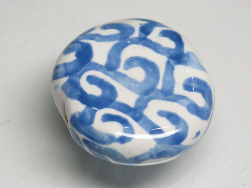 TOKO-BEADS KZ032-03 Kenyan ceramic bead 22mm KZ032-03 ケニアセラミックビーズ 22mmKazuri カズリビーズ Asian bead & African bead  Handmade,Lampeork,bead,asia,india,ethnic,parts,accessory,beads とんぼ玉,ビーズ,トンボ玉,アジア,インド,エスニック,手作り,パーツ,アクセサリー