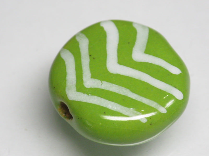 TOKO-BEADS KZ033-04 Kenyan ceramic bead 21.5mm KZ033-04 ケニアセラミックビーズ 21.5mmKazuri カズリビーズ Asian bead & African bead  Handmade,Lampeork,bead,asia,india,ethnic,parts,accessory,beads とんぼ玉,ビーズ,トンボ玉,アジア,インド,エスニック,手作り,パーツ,アクセサリー