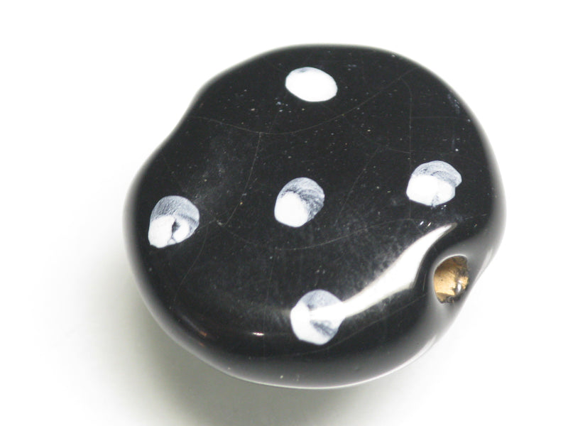 TOKO-BEADS KZ034-07 Kenyan ceramic bead 22mm KZ034-07 ケニアセラミックビーズ 22mmKazuri カズリビーズ Asian bead & African bead  Handmade,Lampeork,bead,asia,india,ethnic,parts,accessory,beads とんぼ玉,ビーズ,トンボ玉,アジア,インド,エスニック,手作り,パーツ,アクセサリー