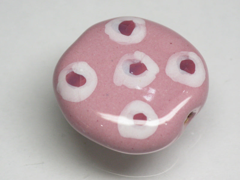 TOKO-BEADS KZ034-09 Kenyan ceramic bead 19mm KZ034-09 Kazuri ケニアセラミックビーズ 19mm Asian bead & African bead  Handmade,Lampeork,bead,asia,india,ethnic,parts,accessory,beads とんぼ玉,ビーズ,トンボ玉,アジア,インド,エスニック,手作り,パーツ,アクセサリー