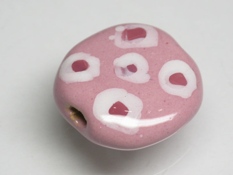 TOKO-BEADS KZ034-09 Kenyan ceramic bead 19mm KZ034-09 ケニアセラミックビーズ 19mm Asian bead & African bead  Handmade,Lampeork,bead,asia,india,ethnic,parts,accessory,beads とんぼ玉,ビーズ,トンボ玉,アジア,インド,エスニック,手作り,パーツ,アクセサリー
