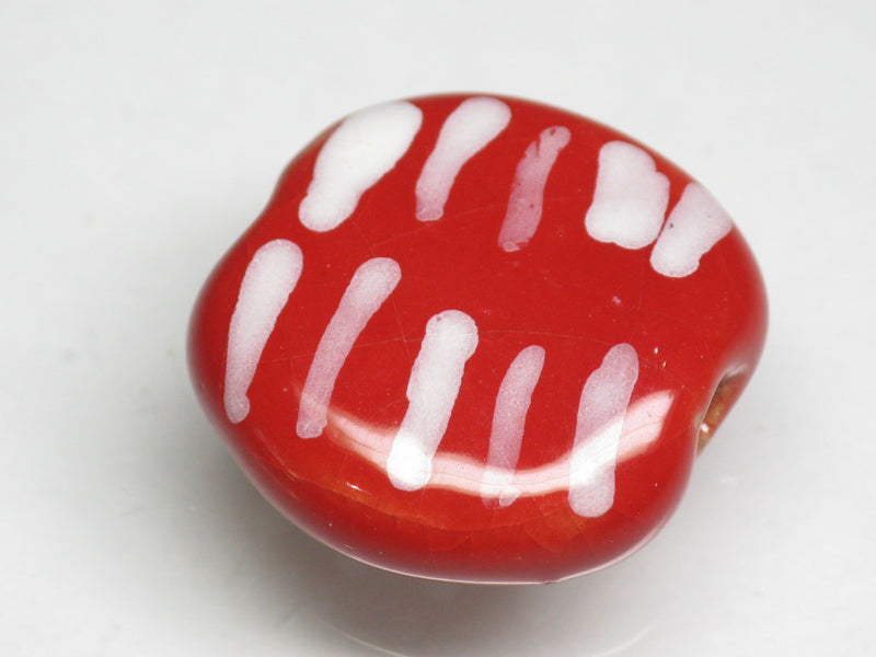 TOKO-BEADS KZ034-14 Kenyan ceramic bead 19mm KZ034-14 Kazuri ケニアセラミックビーズ 19mm Asian bead & African bead  Handmade,Lampeork,bead,asia,india,ethnic,parts,accessory,beads とんぼ玉,ビーズ,トンボ玉,アジア,インド,エスニック,手作り,パーツ,アクセサリー