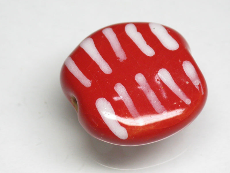 TOKO-BEADS KZ034-14 Kenyan ceramic bead 19mm KZ034-14 ケニアセラミックビーズ 19mm Asian bead & African bead  Handmade,Lampeork,bead,asia,india,ethnic,parts,accessory,beads とんぼ玉,ビーズ,トンボ玉,アジア,インド,エスニック,手作り,パーツ,アクセサリー