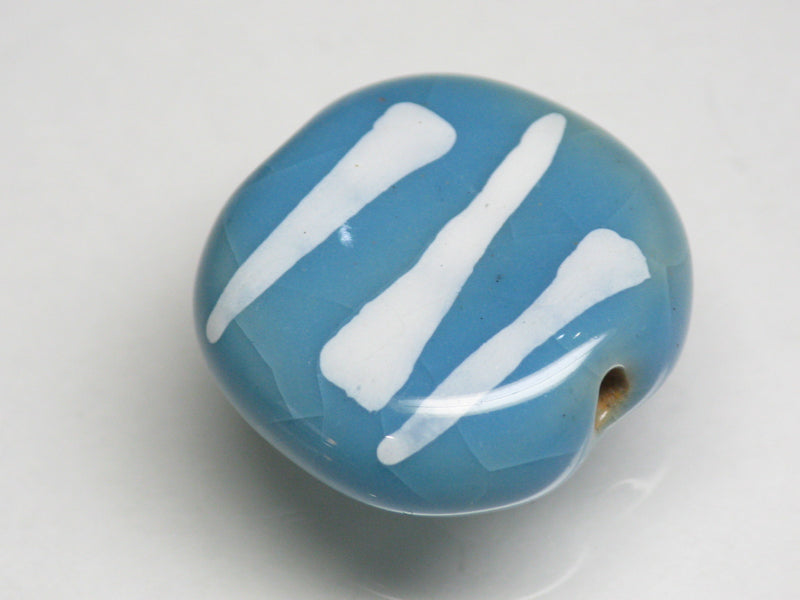 TOKO-BEADS KZ034-22 Kenyan ceramic bead 18mm KZ034-22 ケニアセラミックビーズ 18mmKazuri カズリビーズ Asian bead & African bead  Handmade,Lampeork,bead,asia,india,ethnic,parts,accessory,beads とんぼ玉,ビーズ,トンボ玉,アジア,インド,エスニック,手作り,パーツ,アクセサリー