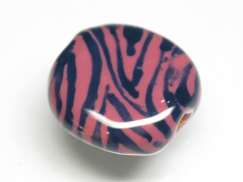TOKO-BEADS KZ034-33 Kenyan ceramic bead 18mm KZ034-33 Kazuri ケニアセラミックビーズ 18mm Asian bead & African bead  Handmade,Lampeork,bead,asia,india,ethnic,parts,accessory,beads とんぼ玉,ビーズ,トンボ玉,アジア,インド,エスニック,手作り,パーツ,アクセサリー