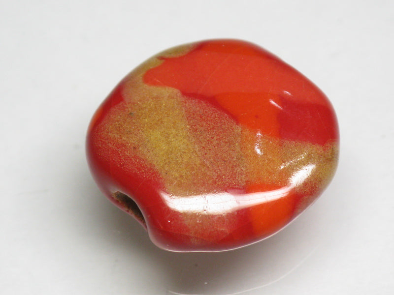 TOKO-BEADS KZ034-36 Kenyan ceramic bead 19mm KZ034-36 ケニアセラミックビーズ 19mmKazuri カズリビーズ Asian bead & African bead  Handmade,Lampeork,bead,asia,india,ethnic,parts,accessory,beads とんぼ玉,ビーズ,トンボ玉,アジア,インド,エスニック,手作り,パーツ,アクセサリー