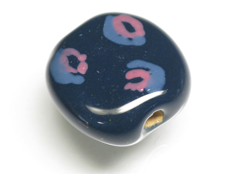 TOKO-BEADS KZ034-52 Kenyan ceramic bead 18.5mm KZ034-52 ケニアセラミックビーズ 18.5mmKazuri カズリビーズ Asian bead & African bead  Handmade,Lampeork,bead,asia,india,ethnic,parts,accessory,beads とんぼ玉,ビーズ,トンボ玉,アジア,インド,エスニック,手作り,パーツ,アクセサリー