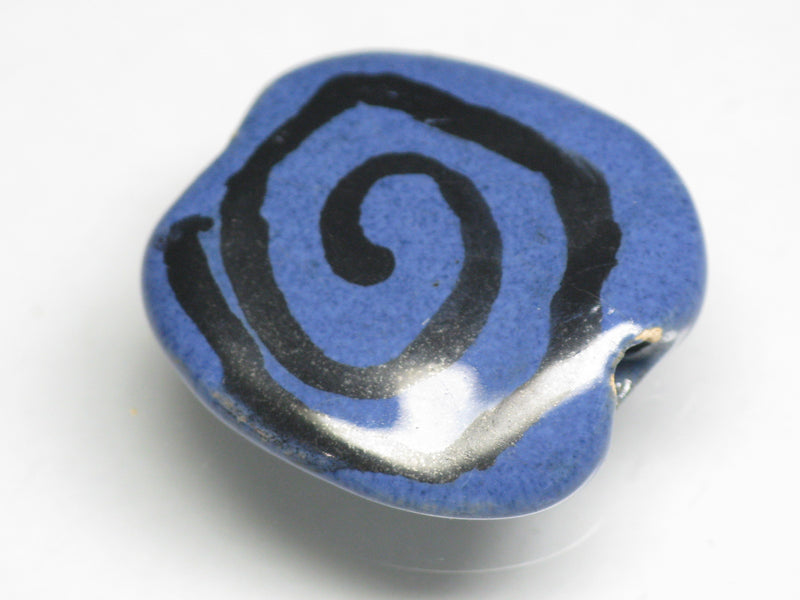 TOKO-BEADS KZ034-54 Kenyan ceramic bead 18.5mm KZ034-54 ケニアセラミックビーズ 18.5mmKazuri カズリビーズ Asian bead & African bead  Handmade,Lampeork,bead,asia,india,ethnic,parts,accessory,beads とんぼ玉,ビーズ,トンボ玉,アジア,インド,エスニック,手作り,パーツ,アクセサリー