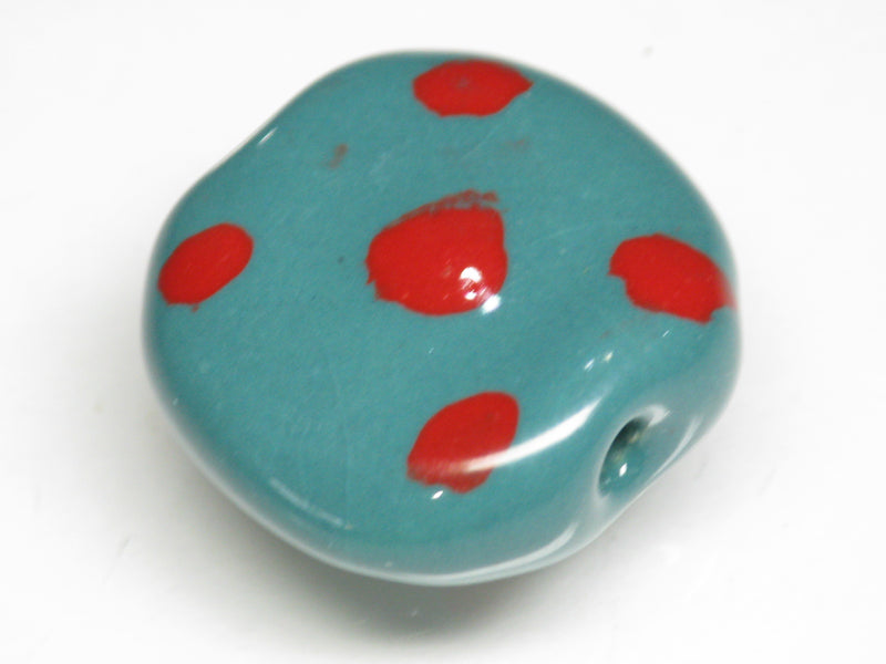 TOKO-BEADS KZ121-22 Kenyan ceramic bead 22mm KZ121-22 Kazuri ケニアセラミックビーズ 22mm Asian bead & African bead  Handmade,Lampeork,bead,asia,india,ethnic,parts,accessory,beads とんぼ玉,ビーズ,トンボ玉,アジア,インド,エスニック,手作り,パーツ,アクセサリー