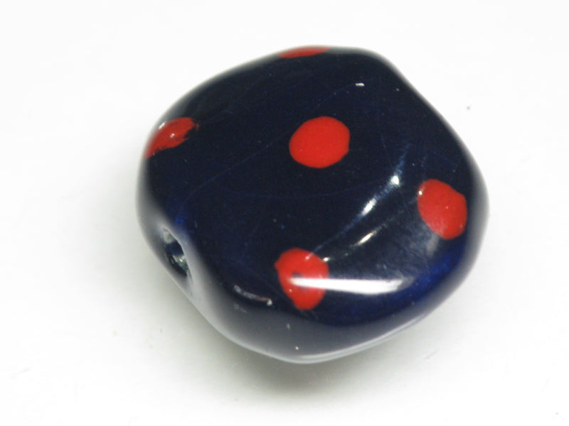 TOKO-BEADS KZ121-23 Kenyan ceramic bead 23mm KZ121-23 ケニアセラミックビーズ 23mm Asian bead & African bead  Handmade,Lampeork,bead,asia,india,ethnic,parts,accessory,beads とんぼ玉,ビーズ,トンボ玉,アジア,インド,エスニック,手作り,パーツ,アクセサリー