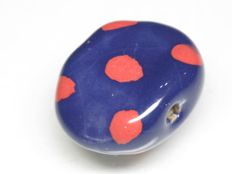 TOKO-BEADS KZ121-24 Kenyan ceramic bead 23mm KZ121-24 ケニアセラミックビーズ 23mmKazuri カズリビーズ Asian bead & African bead  Handmade,Lampeork,bead,asia,india,ethnic,parts,accessory,beads とんぼ玉,ビーズ,トンボ玉,アジア,インド,エスニック,手作り,パーツ,アクセサリー