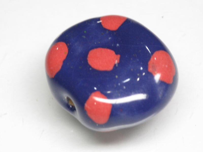 TOKO-BEADS KZ121-24 Kenyan ceramic bead 23mm KZ121-24 ケニアセラミックビーズ 23mmKazuri カズリビーズ Asian bead & African bead  Handmade,Lampeork,bead,asia,india,ethnic,parts,accessory,beads とんぼ玉,ビーズ,トンボ玉,アジア,インド,エスニック,手作り,パーツ,アクセサリー