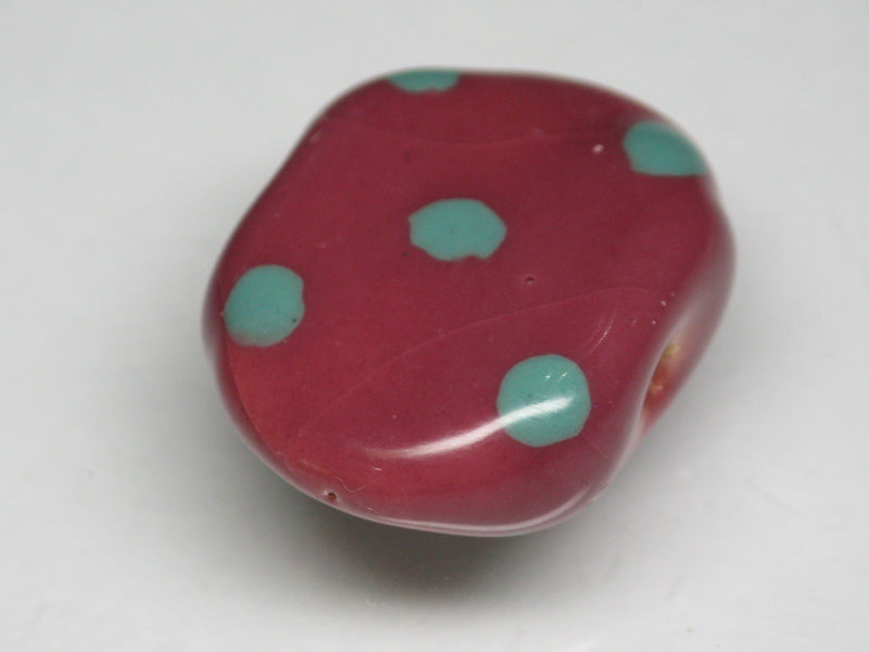 TOKO-BEADS KZ121-29 Kenyan ceramic bead 23mm KZ121-29 ケニアセラミックビーズ 23mmKazuri カズリビーズ Asian bead & African bead  Handmade,Lampeork,bead,asia,india,ethnic,parts,accessory,beads とんぼ玉,ビーズ,トンボ玉,アジア,インド,エスニック,手作り,パーツ,アクセサリー