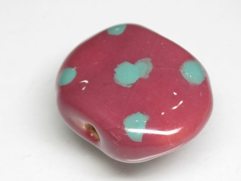 TOKO-BEADS KZ121-29 Kenyan ceramic bead 23mm KZ121-29 ケニアセラミックビーズ 23mmKazuri カズリビーズ Asian bead & African bead  Handmade,Lampeork,bead,asia,india,ethnic,parts,accessory,beads とんぼ玉,ビーズ,トンボ玉,アジア,インド,エスニック,手作り,パーツ,アクセサリー