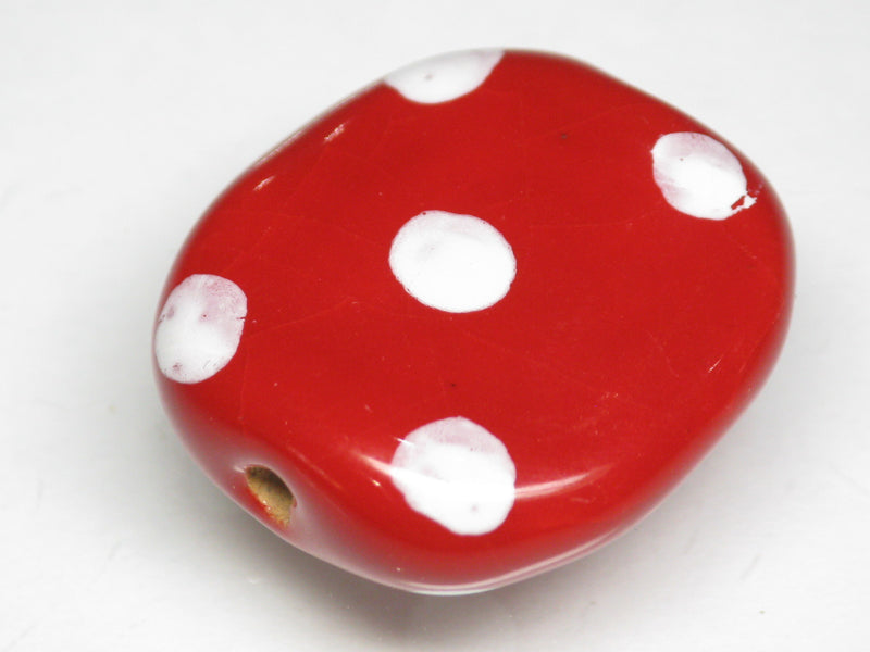 TOKO-BEADS KZ121-33 Kenyan ceramic bead 23mm KZ121-33 ケニアセラミックビーズ 23mmKazuri カズリビーズ Asian bead & African bead  Handmade,Lampeork,bead,asia,india,ethnic,parts,accessory,beads とんぼ玉,ビーズ,トンボ玉,アジア,インド,エスニック,手作り,パーツ,アクセサリー