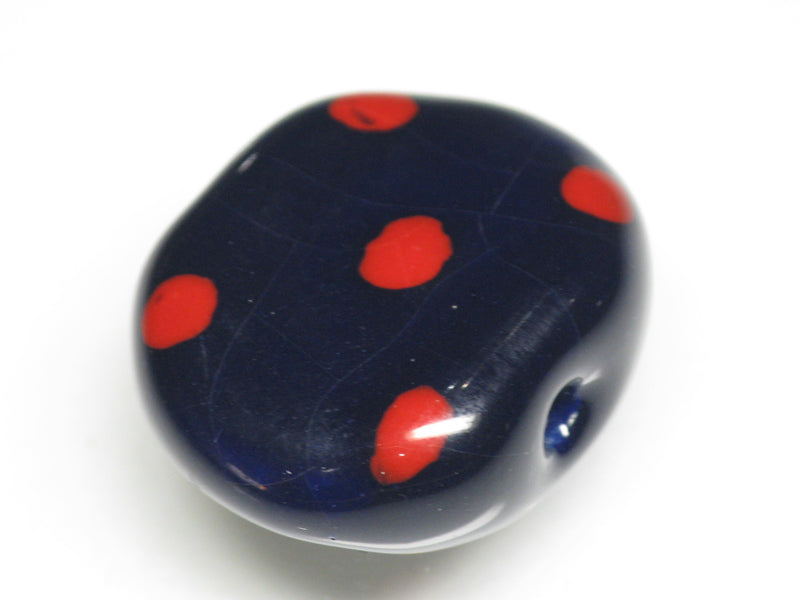 TOKO-BEADS KZ121-34 Kenyan ceramic bead 22mm KZ121-34 Kazuri ケニアセラミックビーズ 22mm Asian bead & African bead  Handmade,Lampeork,bead,asia,india,ethnic,parts,accessory,beads とんぼ玉,ビーズ,トンボ玉,アジア,インド,エスニック,手作り,パーツ,アクセサリー