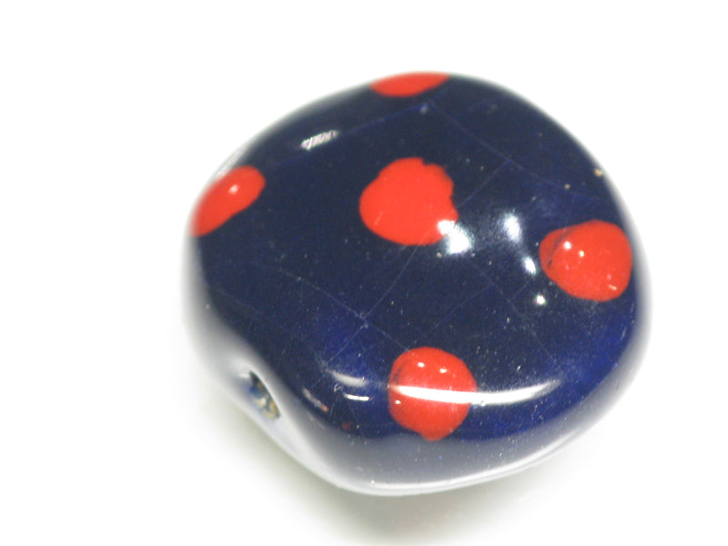 TOKO-BEADS KZ121-34 Kenyan ceramic bead 22mm KZ121-34 ケニアセラミックビーズ 22mm Asian bead & African bead  Handmade,Lampeork,bead,asia,india,ethnic,parts,accessory,beads とんぼ玉,ビーズ,トンボ玉,アジア,インド,エスニック,手作り,パーツ,アクセサリー