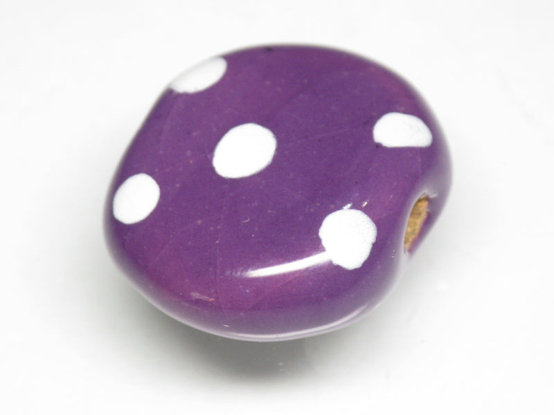 TOKO-BEADS KZ121-35 Kenyan ceramic bead 22mm KZ121-35 ケニアセラミックビーズ 22mmKazuri カズリビーズ Asian bead & African bead  Handmade,Lampeork,bead,asia,india,ethnic,parts,accessory,beads とんぼ玉,ビーズ,トンボ玉,アジア,インド,エスニック,手作り,パーツ,アクセサリー