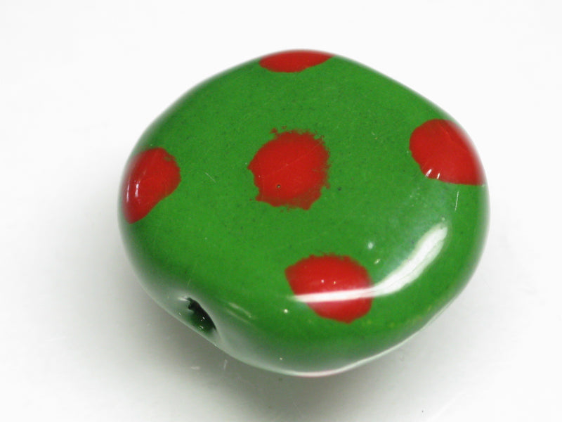 TOKO-BEADS KZ121-38 Kenyan ceramic bead 21mm KZ121-38 ケニアセラミックビーズ 21mmKazuri カズリビーズ Asian bead & African bead  Handmade,Lampeork,bead,asia,india,ethnic,parts,accessory,beads とんぼ玉,ビーズ,トンボ玉,アジア,インド,エスニック,手作り,パーツ,アクセサリー