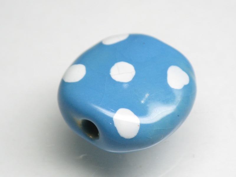 TOKO-BEADS KZ123-02 Kenyan ceramic bead 17.5mm KZ123-02 ケニアセラミックビーズ 17.5mmKazuri カズリビーズ Asian bead & African bead  Handmade,Lampeork,bead,asia,india,ethnic,parts,accessory,beads とんぼ玉,ビーズ,トンボ玉,アジア,インド,エスニック,手作り,パーツ,アクセサリー