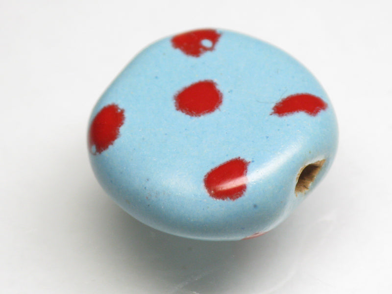 TOKO-BEADS KZ123-03 Kenyan ceramic bead 18.5mm KZ123-03 ケニアセラミックビーズ 18.5mmKazuri カズリビーズ Asian bead & African bead  Handmade,Lampeork,bead,asia,india,ethnic,parts,accessory,beads とんぼ玉,ビーズ,トンボ玉,アジア,インド,エスニック,手作り,パーツ,アクセサリー