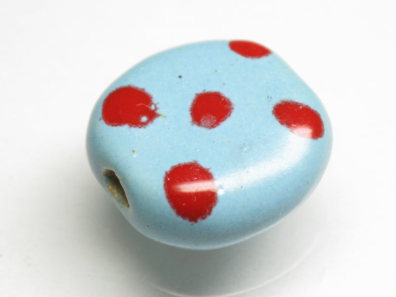 TOKO-BEADS KZ123-03 Kenyan ceramic bead 18.5mm KZ123-03 ケニアセラミックビーズ 18.5mmKazuri カズリビーズ Asian bead & African bead  Handmade,Lampeork,bead,asia,india,ethnic,parts,accessory,beads とんぼ玉,ビーズ,トンボ玉,アジア,インド,エスニック,手作り,パーツ,アクセサリー