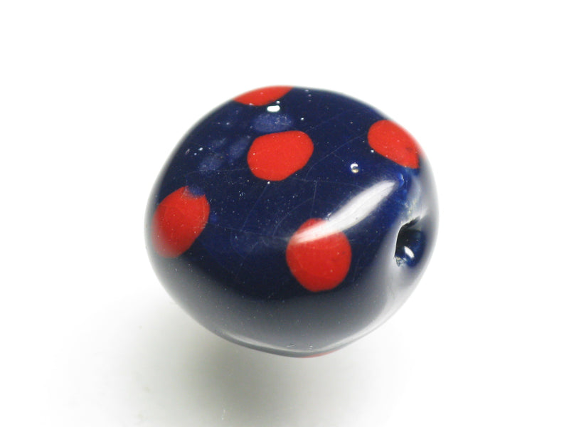 TOKO-BEADS KZ124-04 Kenyan ceramic bead 15mm KZ124-04 ケニアセラミックビーズ 15mmKazuri カズリビーズ Asian bead & African bead  Handmade,Lampeork,bead,asia,india,ethnic,parts,accessory,beads とんぼ玉,ビーズ,トンボ玉,アジア,インド,エスニック,手作り,パーツ,アクセサリー