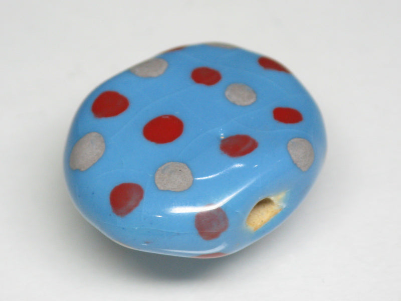 TOKO-BEADS KZ131-13 Kenyan ceramic bead 22mm KZ131-13 ケニアセラミックビーズ 22mmKazuri カズリビーズ Asian bead & African bead  Handmade,Lampeork,bead,asia,india,ethnic,parts,accessory,beads とんぼ玉,ビーズ,トンボ玉,アジア,インド,エスニック,手作り,パーツ,アクセサリー