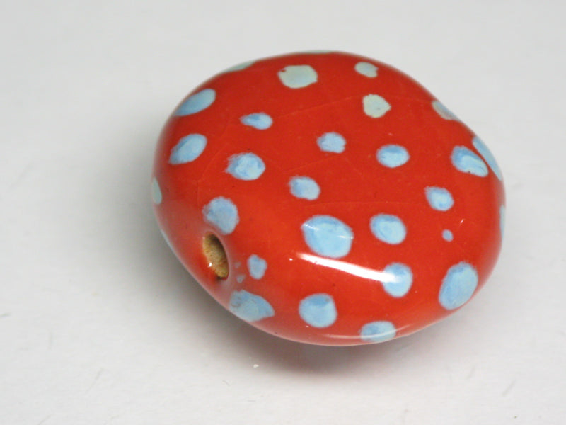 TOKO-BEADS KZ131-24 Kenyan ceramic bead 23mm KZ131-24 ケニアセラミックビーズ 23mmKazuri カズリビーズ Asian bead & African bead  Handmade,Lampeork,bead,asia,india,ethnic,parts,accessory,beads とんぼ玉,ビーズ,トンボ玉,アジア,インド,エスニック,手作り,パーツ,アクセサリー