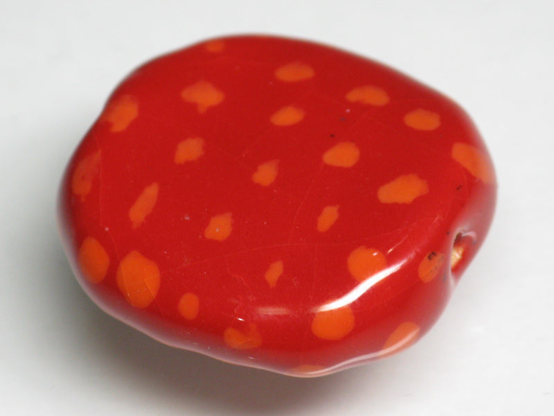 TOKO-BEADS KZ131-26 Kenyan ceramic bead 22mm KZ131-26 ケニアセラミックビーズ 22mmKazuri カズリビーズ Asian bead & African bead  Handmade,Lampeork,bead,asia,india,ethnic,parts,accessory,beads とんぼ玉,ビーズ,トンボ玉,アジア,インド,エスニック,手作り,パーツ,アクセサリー