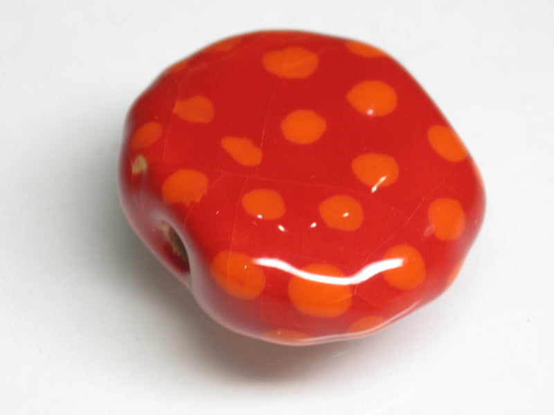 TOKO-BEADS KZ131-27 Kenyan ceramic bead 22mm KZ131-27 ケニアセラミックビーズ 22mmKazuri カズリビーズ Asian bead & African bead  Handmade,Lampeork,bead,asia,india,ethnic,parts,accessory,beads とんぼ玉,ビーズ,トンボ玉,アジア,インド,エスニック,手作り,パーツ,アクセサリー