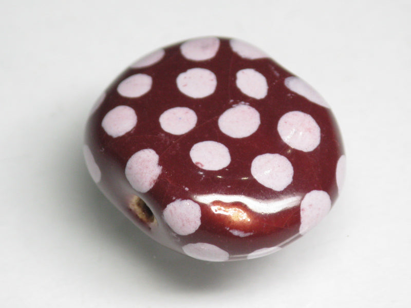 TOKO-BEADS KZ131-31 Kenyan ceramic bead 23mm KZ131-31 ケニアセラミックビーズ 23mmKazuri カズリビーズ Asian bead & African bead  Handmade,Lampeork,bead,asia,india,ethnic,parts,accessory,beads とんぼ玉,ビーズ,トンボ玉,アジア,インド,エスニック,手作り,パーツ,アクセサリー