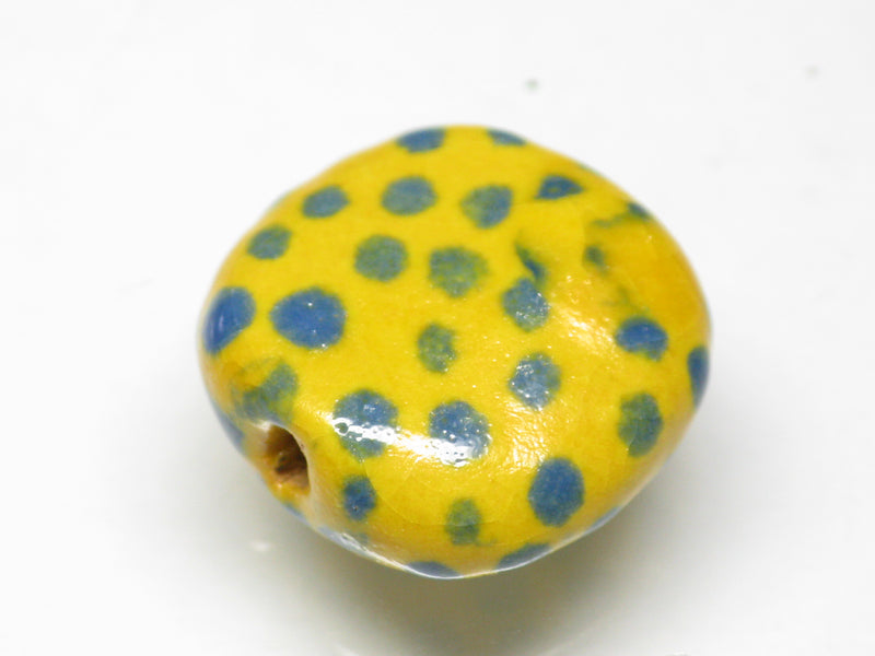 TOKO-BEADS KZ133-02 Kenyan ceramic bead 17mm KZ133-02 ケニアセラミックビーズ 17mmKazuri カズリビーズ Asian bead & African bead  Handmade,Lampeork,bead,asia,india,ethnic,parts,accessory,beads とんぼ玉,ビーズ,トンボ玉,アジア,インド,エスニック,手作り,パーツ,アクセサリー