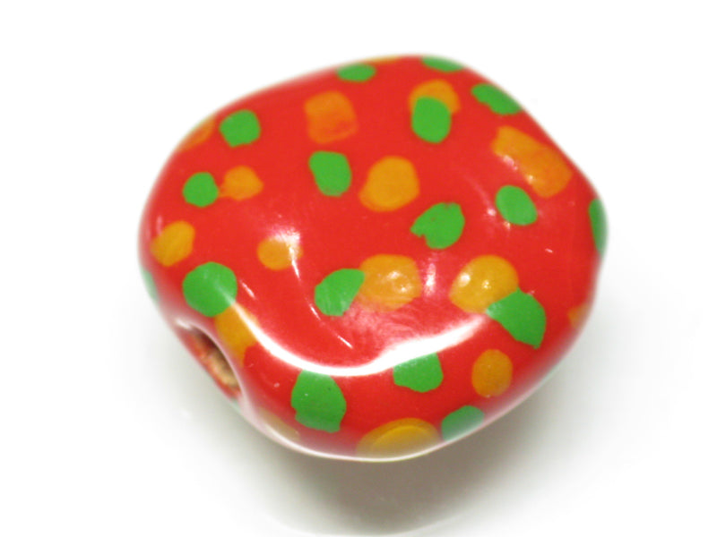 TOKO-BEADS KZ133-07 Kenyan ceramic bead 19.5mm KZ133-07 ケニアセラミックビーズ 19.5mmKazuri カズリビーズ Asian bead & African bead  Handmade,Lampeork,bead,asia,india,ethnic,parts,accessory,beads とんぼ玉,ビーズ,トンボ玉,アジア,インド,エスニック,手作り,パーツ,アクセサリー