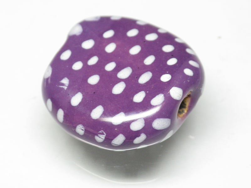 TOKO-BEADS KZ133-08 Kenyan ceramic bead 19mm KZ133-08 ケニアセラミックビーズ 19mmKazuri カズリビーズ Asian bead & African bead  Handmade,Lampeork,bead,asia,india,ethnic,parts,accessory,beads とんぼ玉,ビーズ,トンボ玉,アジア,インド,エスニック,手作り,パーツ,アクセサリー