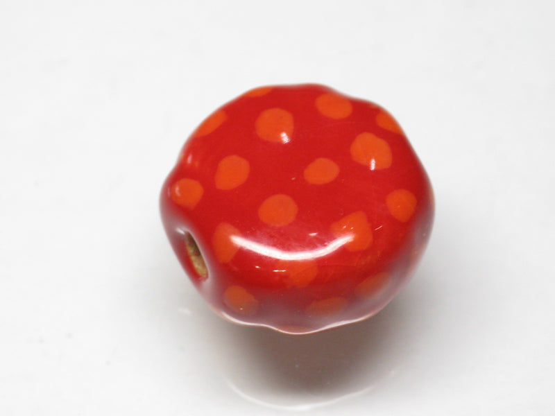 TOKO-BEADS KZ134-03 Kenyan ceramic bead 15mm KZ134-03 ケニアセラミックビーズ 15mmKazuri カズリビーズ Asian bead & African bead  Handmade,Lampeork,bead,asia,india,ethnic,parts,accessory,beads とんぼ玉,ビーズ,トンボ玉,アジア,インド,エスニック,手作り,パーツ,アクセサリー