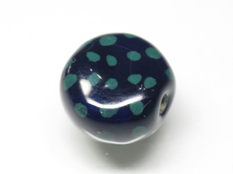TOKO-BEADS KZ134-11 Kenyan ceramic bead 15mm KZ134-11 ケニアセラミックビーズ 15mmKazuri カズリビーズ Asian bead & African bead  Handmade,Lampeork,bead,asia,india,ethnic,parts,accessory,beads とんぼ玉,ビーズ,トンボ玉,アジア,インド,エスニック,手作り,パーツ,アクセサリー