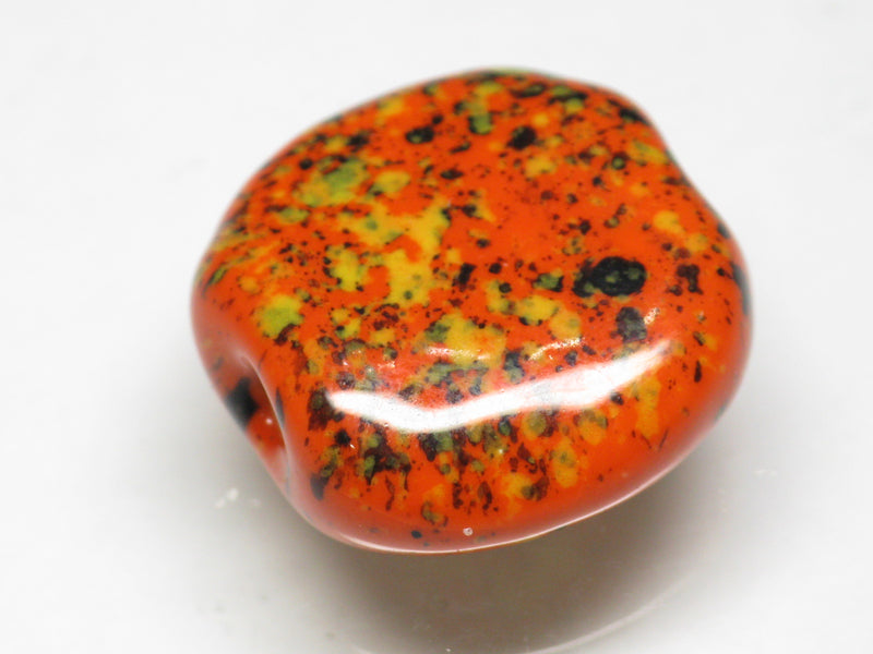 TOKO-BEADS KZ143-14 Kenyan ceramic bead 19mm KZ143-14 ケニアセラミックビーズ 19mmKazuri カズリビーズ Asian bead & African bead  Handmade,Lampeork,bead,asia,india,ethnic,parts,accessory,beads とんぼ玉,ビーズ,トンボ玉,アジア,インド,エスニック,手作り,パーツ,アクセサリー