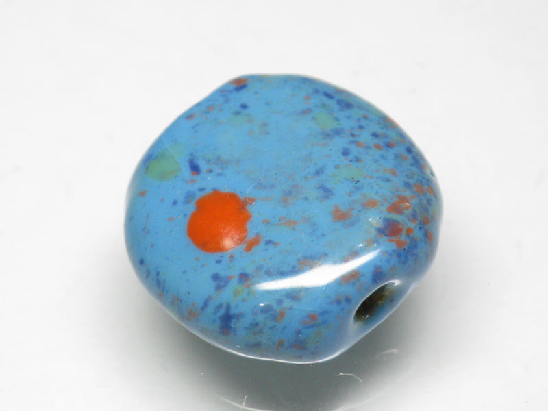 TOKO-BEADS KZ143-31 Kenyan ceramic bead 18mm KZ143-31 ケニアセラミックビーズ 18mmKazuri カズリビーズ Asian bead & African bead  Handmade,Lampeork,bead,asia,india,ethnic,parts,accessory,beads とんぼ玉,ビーズ,トンボ玉,アジア,インド,エスニック,手作り,パーツ,アクセサリー