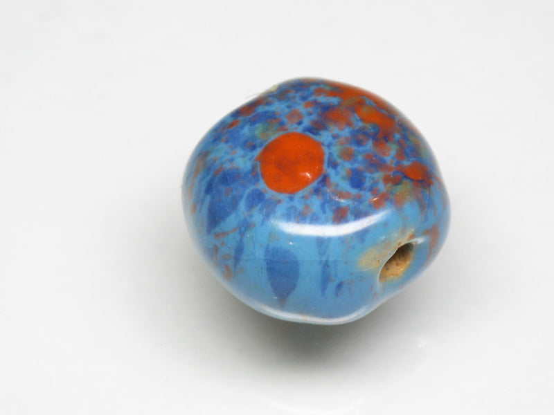 TOKO-BEADS KZ144-14 Kenyan ceramic bead 15mm KZ144-14 ケニアセラミックビーズ 15mmKazuri カズリビーズ Asian bead & African bead  Handmade,Lampeork,bead,asia,india,ethnic,parts,accessory,beads とんぼ玉,ビーズ,トンボ玉,アジア,インド,エスニック,手作り,パーツ,アクセサリー