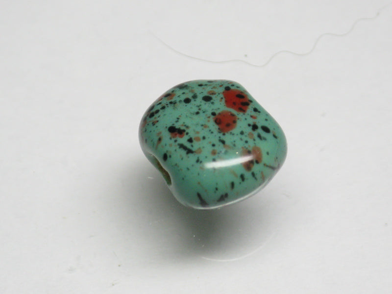 TOKO-BEADS KZ147-48 Kenyan ceramic bead 12~13mm KZ147-48 ケニアセラミックビーズ 12~13mmKazuri カズリビーズ Asian bead & African bead  Handmade,Lampeork,bead,asia,india,ethnic,parts,accessory,beads とんぼ玉,ビーズ,トンボ玉,アジア,インド,エスニック,手作り,パーツ,アクセサリー