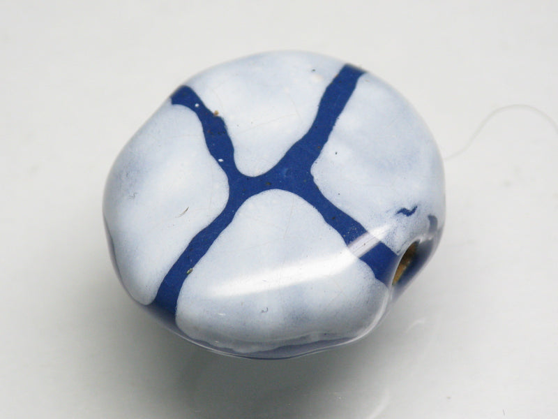 TOKO-BEADS KZ151-08 Kenyan ceramic bead 22mm KZ151-08 ケニアセラミックビーズ 22mmKazuri カズリビーズ Asian bead & African bead  Handmade,Lampeork,bead,asia,india,ethnic,parts,accessory,beads とんぼ玉,ビーズ,トンボ玉,アジア,インド,エスニック,手作り,パーツ,アクセサリー