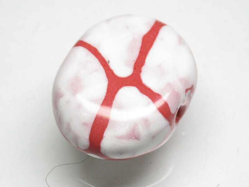 TOKO-BEADS KZ151-12 Kenyan ceramic bead 23mm KZ151-12 ケニアセラミックビーズ 23mmKazuri カズリビーズ Asian bead & African bead  Handmade,Lampeork,bead,asia,india,ethnic,parts,accessory,beads とんぼ玉,ビーズ,トンボ玉,アジア,インド,エスニック,手作り,パーツ,アクセサリー