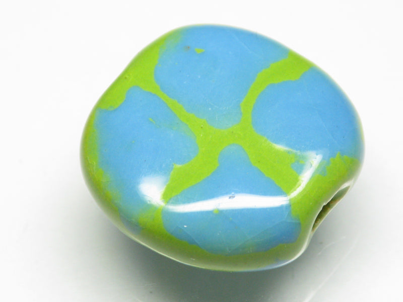 TOKO-BEADS KZ151-23 Kenyan ceramic bead 22mm KZ151-23 ケニアセラミックビーズ 22mmKazuri カズリビーズ Asian bead & African bead  Handmade,Lampeork,bead,asia,india,ethnic,parts,accessory,beads とんぼ玉,ビーズ,トンボ玉,アジア,インド,エスニック,手作り,パーツ,アクセサリー