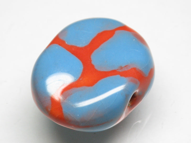 TOKO-BEADS KZ151-24 Kenyan ceramic bead 24mm KZ151-24 ケニアセラミックビーズ 24mmKazuri カズリビーズ Asian bead & African bead  Handmade,Lampeork,bead,asia,india,ethnic,parts,accessory,beads とんぼ玉,ビーズ,トンボ玉,アジア,インド,エスニック,手作り,パーツ,アクセサリー